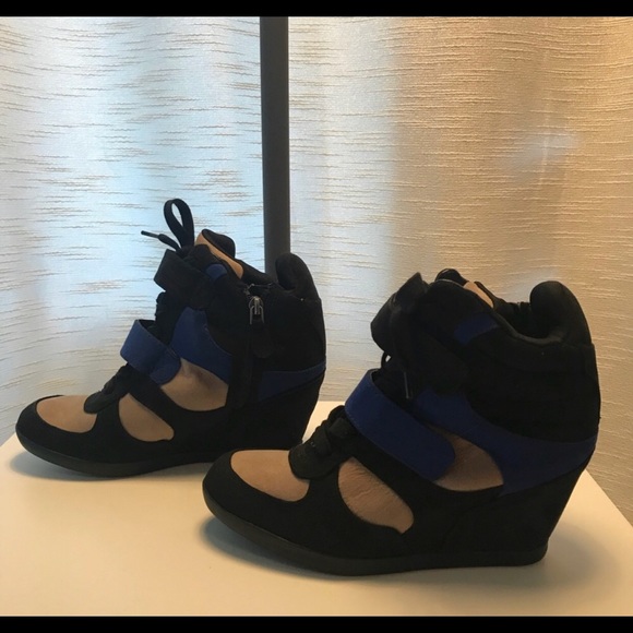 Vera Wang Color Block Wedges Sneakers - Picture 2 of 5